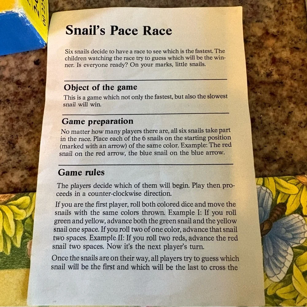 Vintage Ravensburger Snail's Pace Race Family Board Game - Multicolor